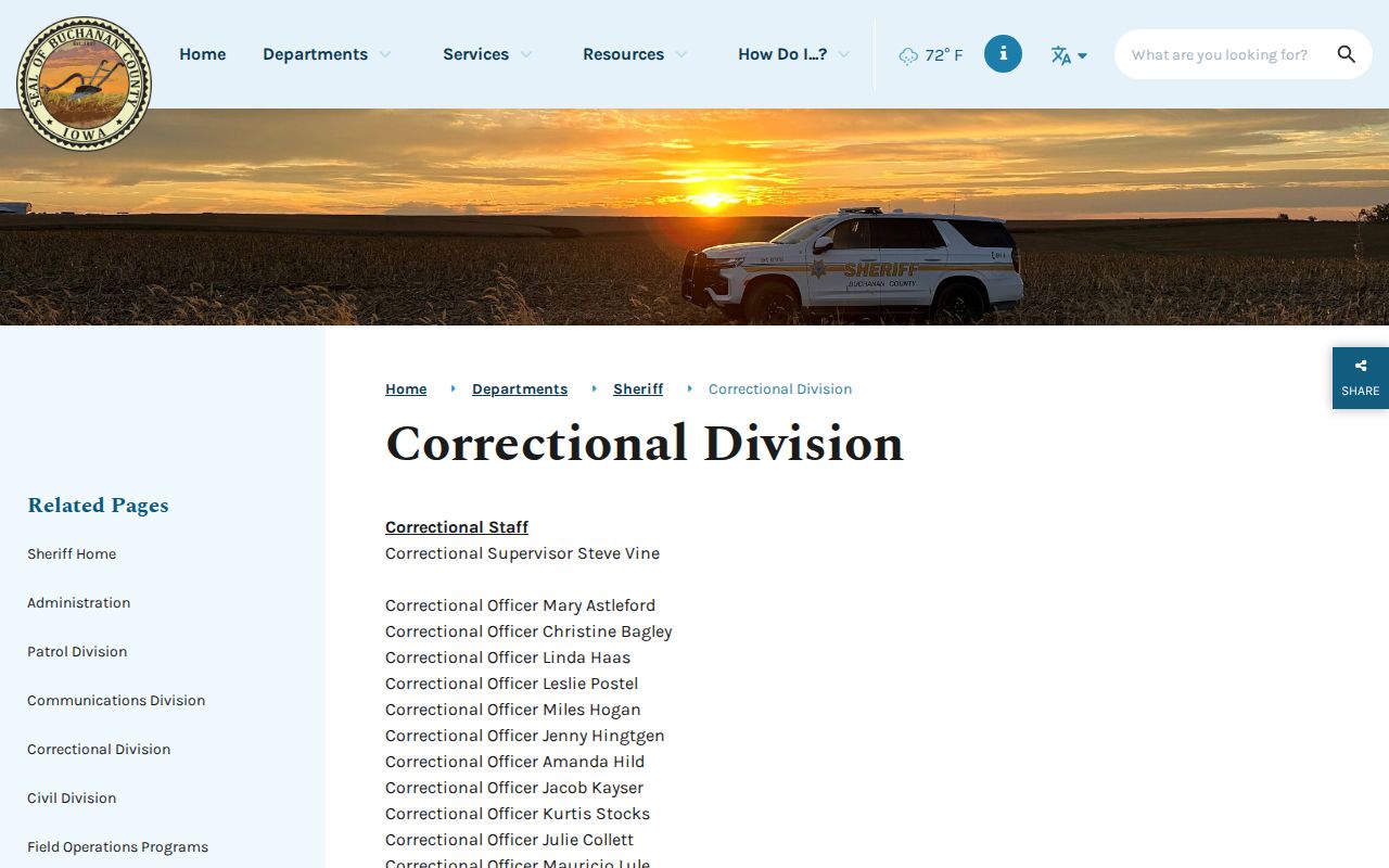 Buchanan County jail arrest custody information
