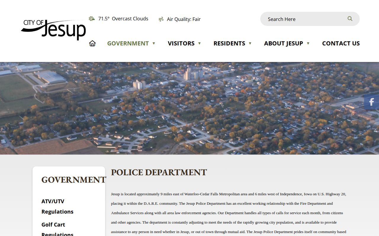 Jesup Police Department page describing officers and interagency work